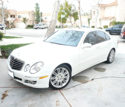 High-gloss vinyl wrap on a luxury car