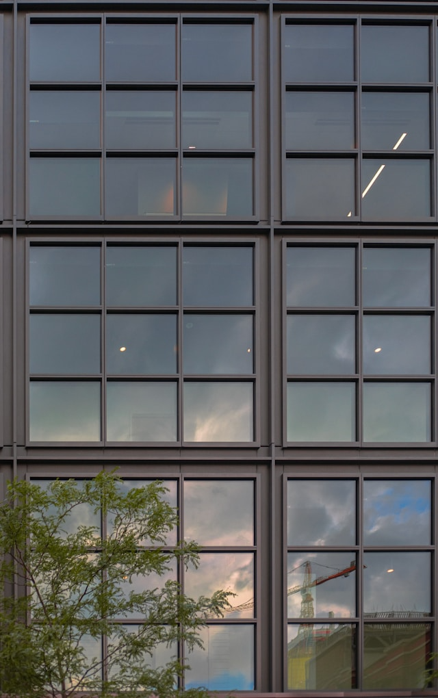This photo shows a huge window