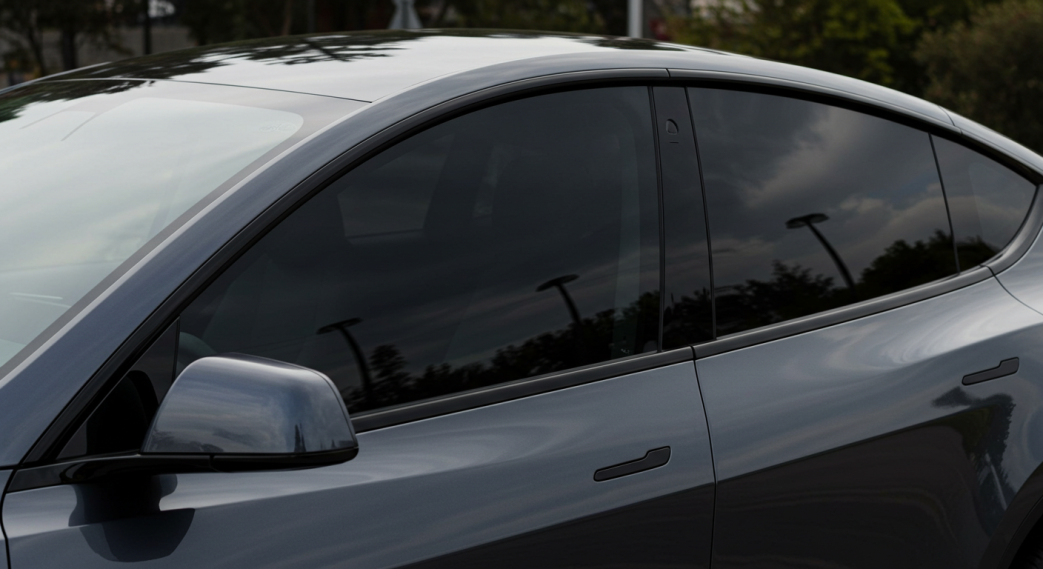 Modern car with ceramic-tinted windows designed for improved comfort and energy efficiency.