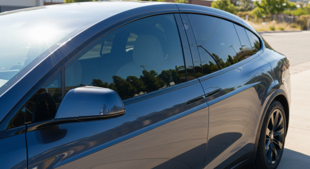 Tesla in need of ceramic-tinted windows.