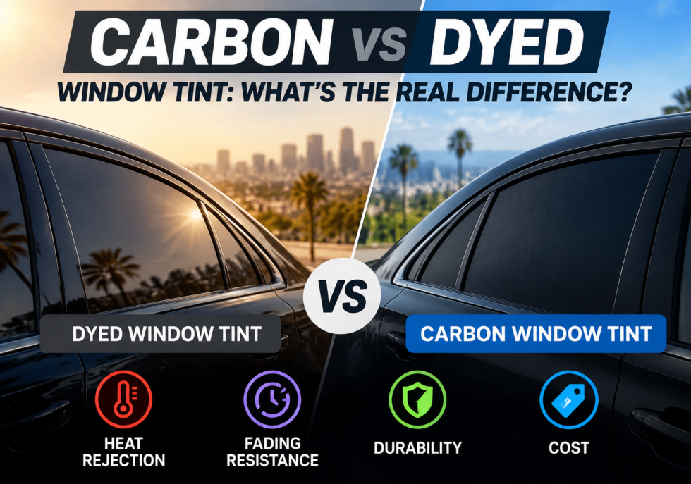 carbon vs dyed window tint